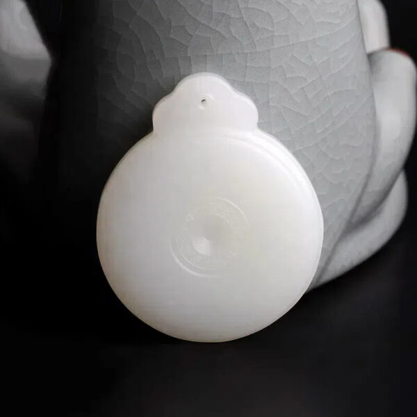 主图_003 (2) Mutton Fat Jade Blessing Disc - Hetian Jade