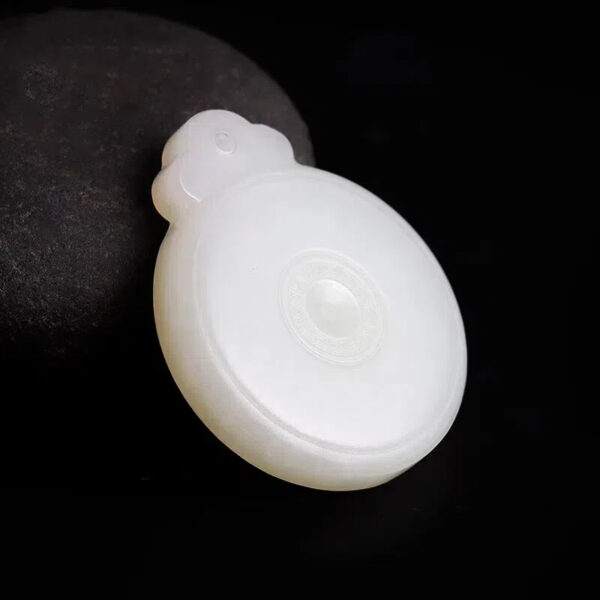 主图_005 (3) Mutton Fat Jade Blessing Disc - Hetian Jade