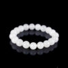 White Harmony Bead Bracelet - Hetian Jade